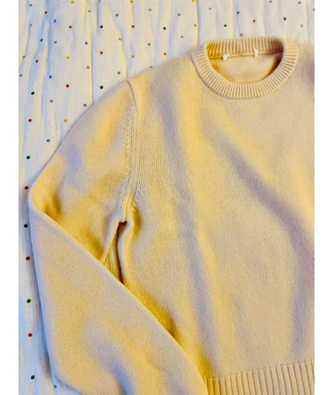 SPORTMAX Желтый кашемировый джемпер / свитер, фото 4