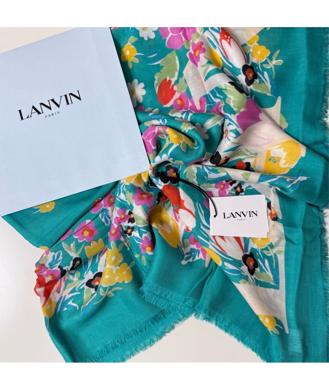 LANVIN Зеленый платок, фото 4