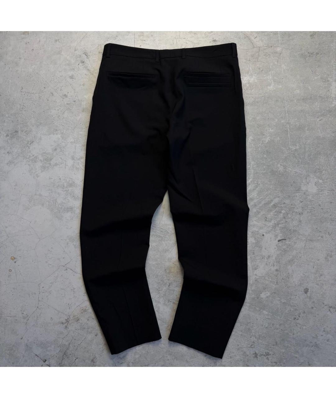 DOLCE&GABBANA Черные шерстяные классические брюки, фото 2