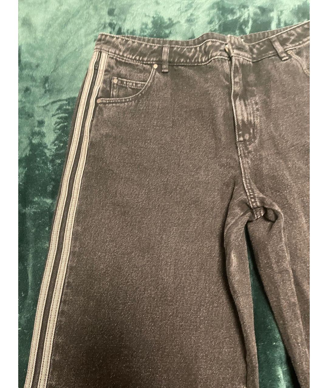 ADIDAS Черные хлопковые прямые джинсы, фото 7