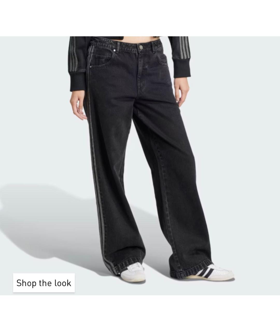 ADIDAS Черные хлопковые прямые джинсы, фото 6