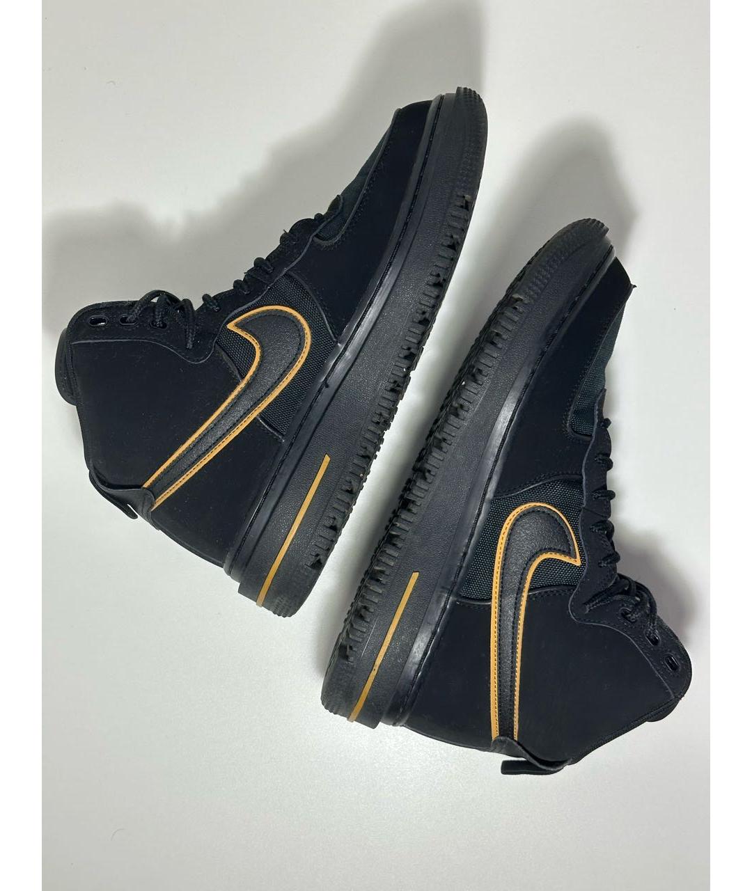 NIKE Черные нубуковые высокие кроссовки / кеды, фото 7