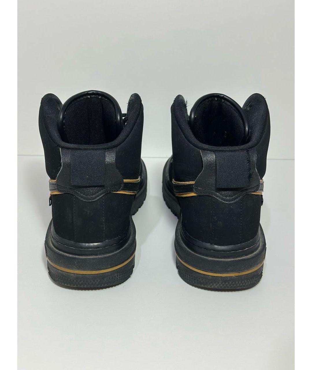 NIKE Черные нубуковые высокие кроссовки / кеды, фото 4