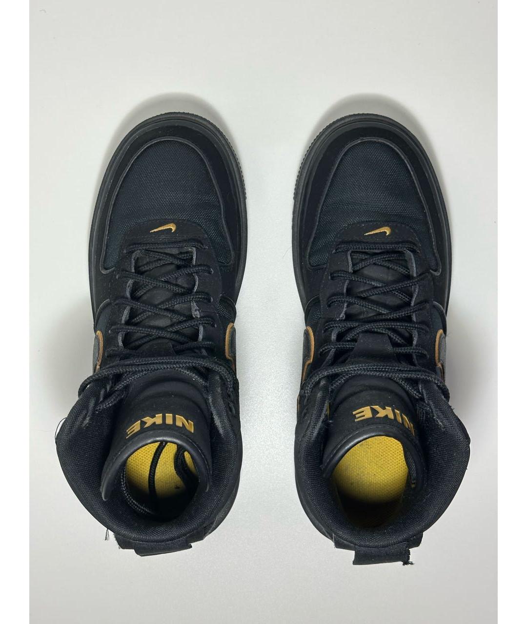 NIKE Черные нубуковые высокие кроссовки / кеды, фото 3