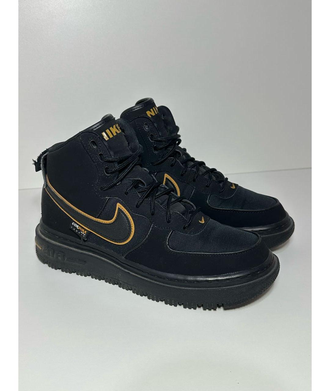 NIKE Черные нубуковые высокие кроссовки / кеды, фото 6