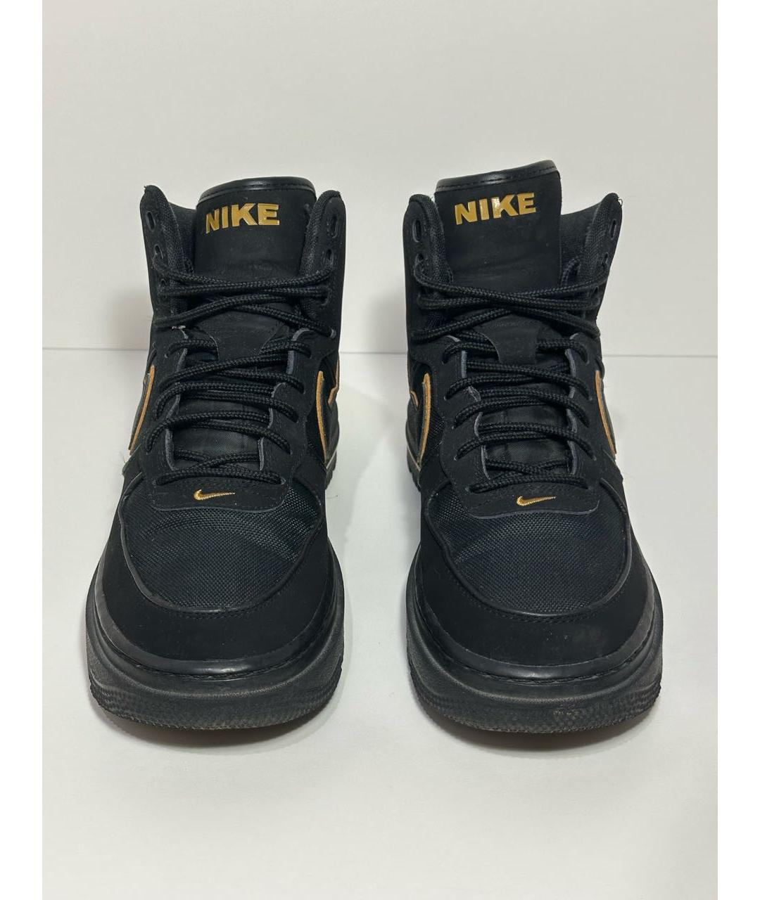 NIKE Черные нубуковые высокие кроссовки / кеды, фото 2