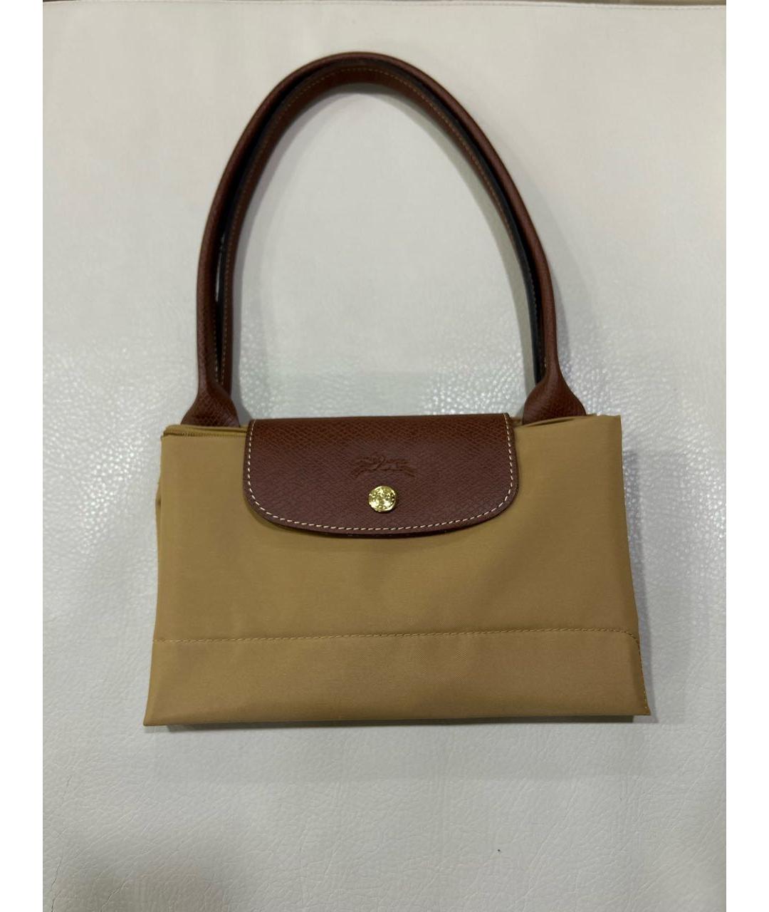 LONGCHAMP Горчичная синтетическая сумка тоут, фото 8