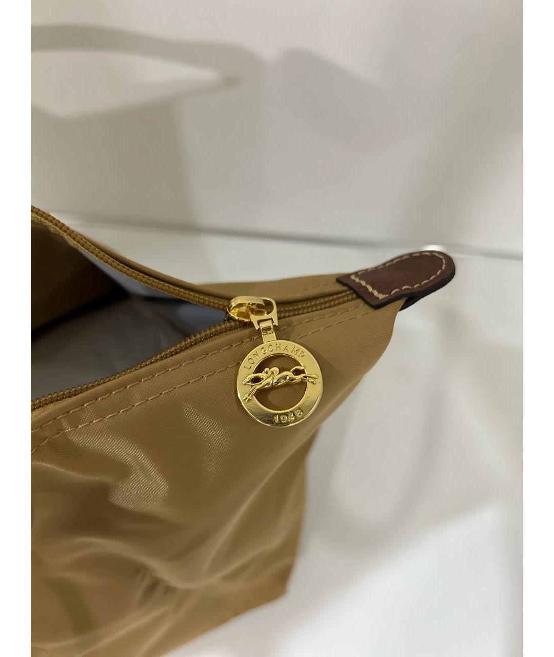 LONGCHAMP Горчичная синтетическая сумка тоут, фото 5