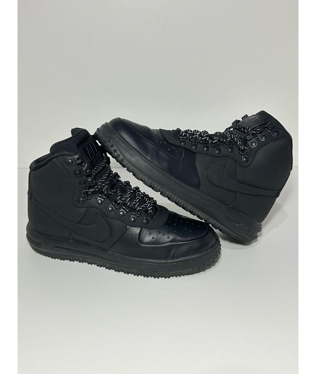 NIKE Черные нубуковые высокие кроссовки / кеды, фото 6