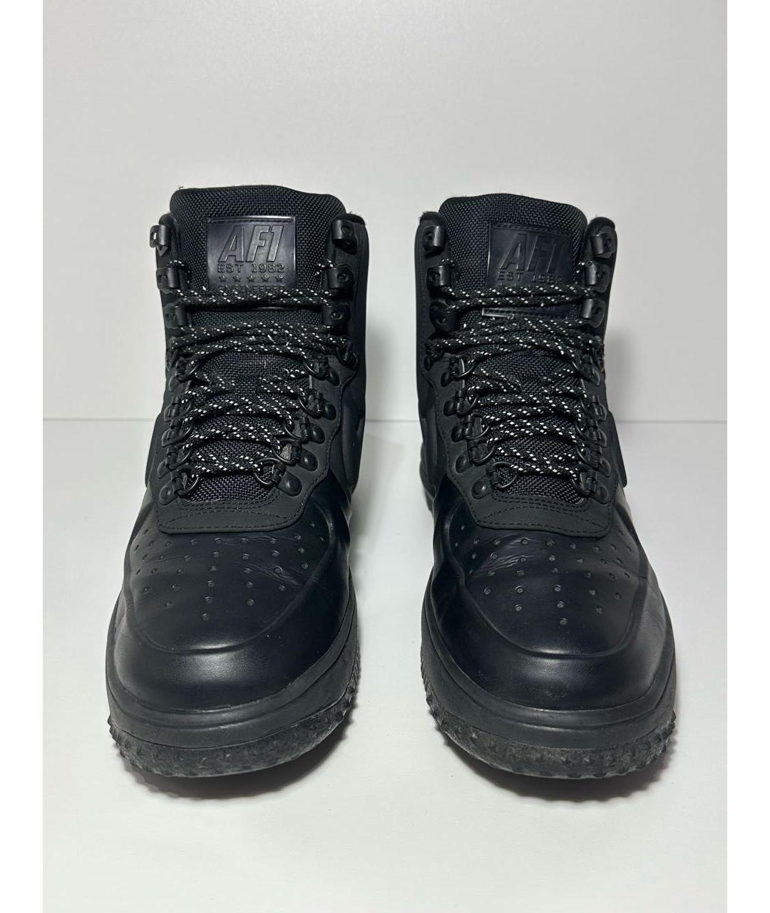 NIKE Черные нубуковые высокие кроссовки / кеды, фото 2