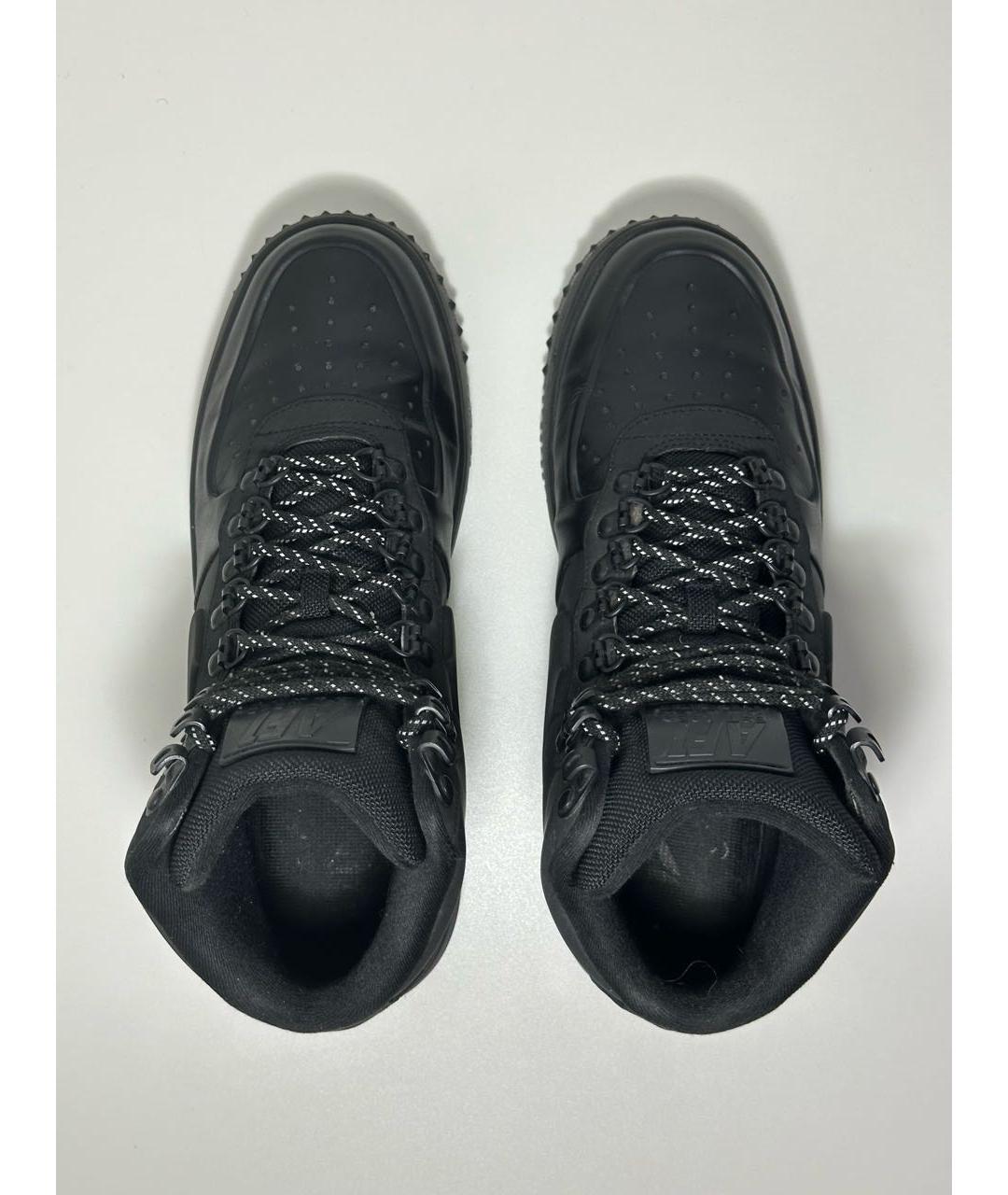 NIKE Черные нубуковые высокие кроссовки / кеды, фото 3