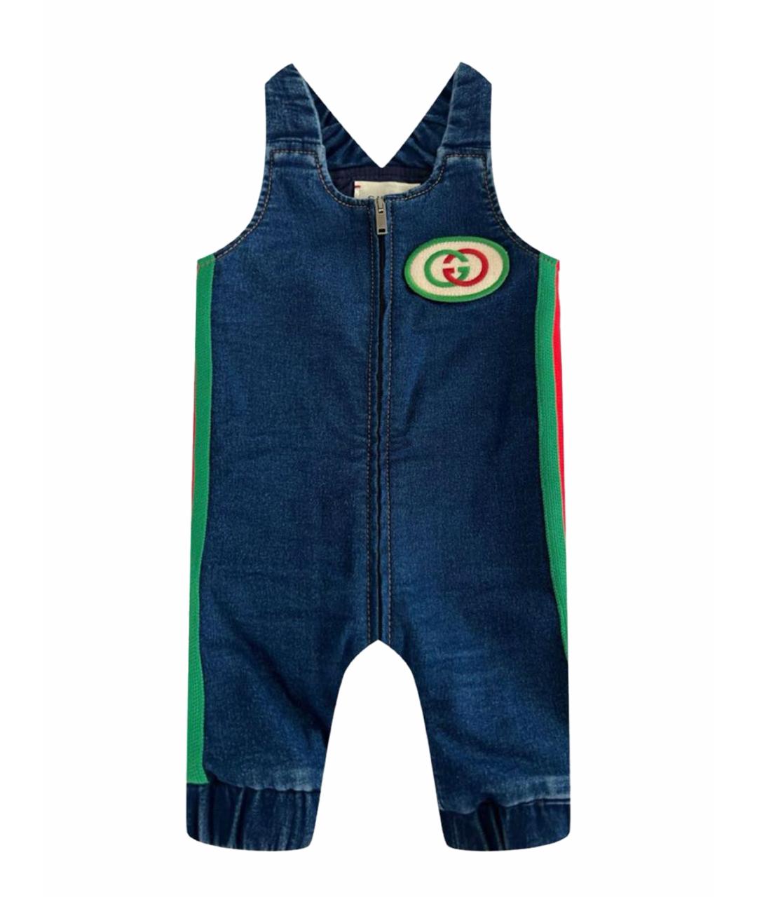 GUCCI Синий деним комбинезон, фото 1