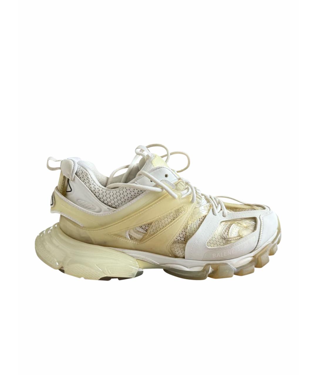 BALENCIAGA Бежевые текстильные низкие кроссовки / кеды, фото 1