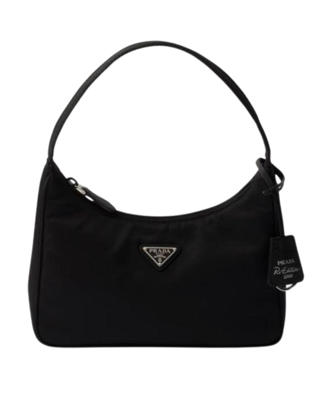 PRADA Черная тканевая сумка с короткими ручками, фото 1