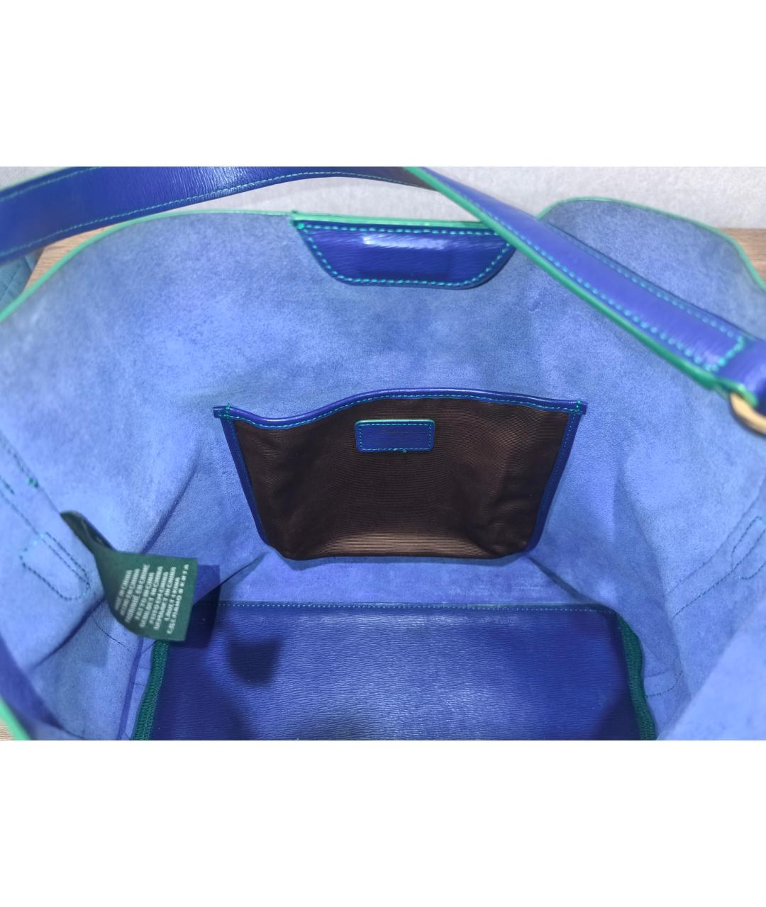 RRL Синяя кожаная сумка через плечо, фото 2