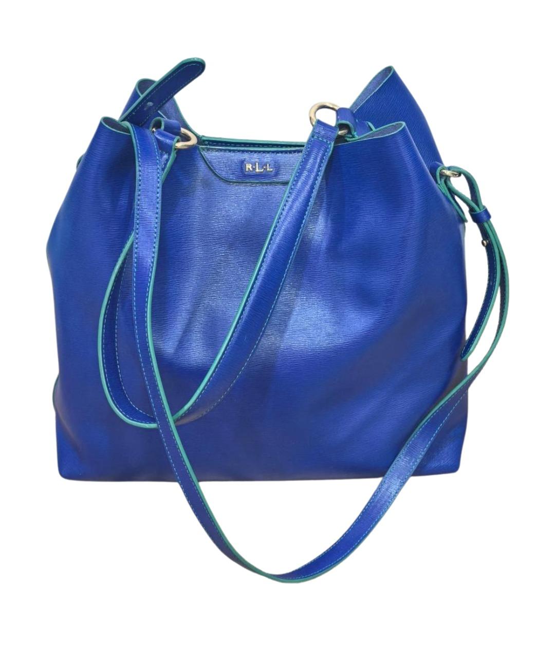 RRL Синяя кожаная сумка через плечо, фото 1