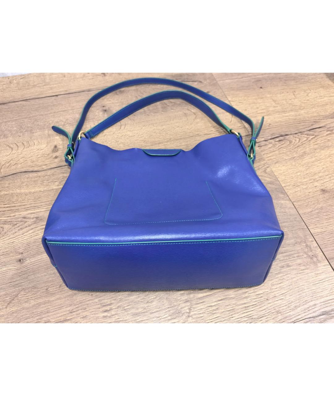 RRL Синяя кожаная сумка через плечо, фото 4