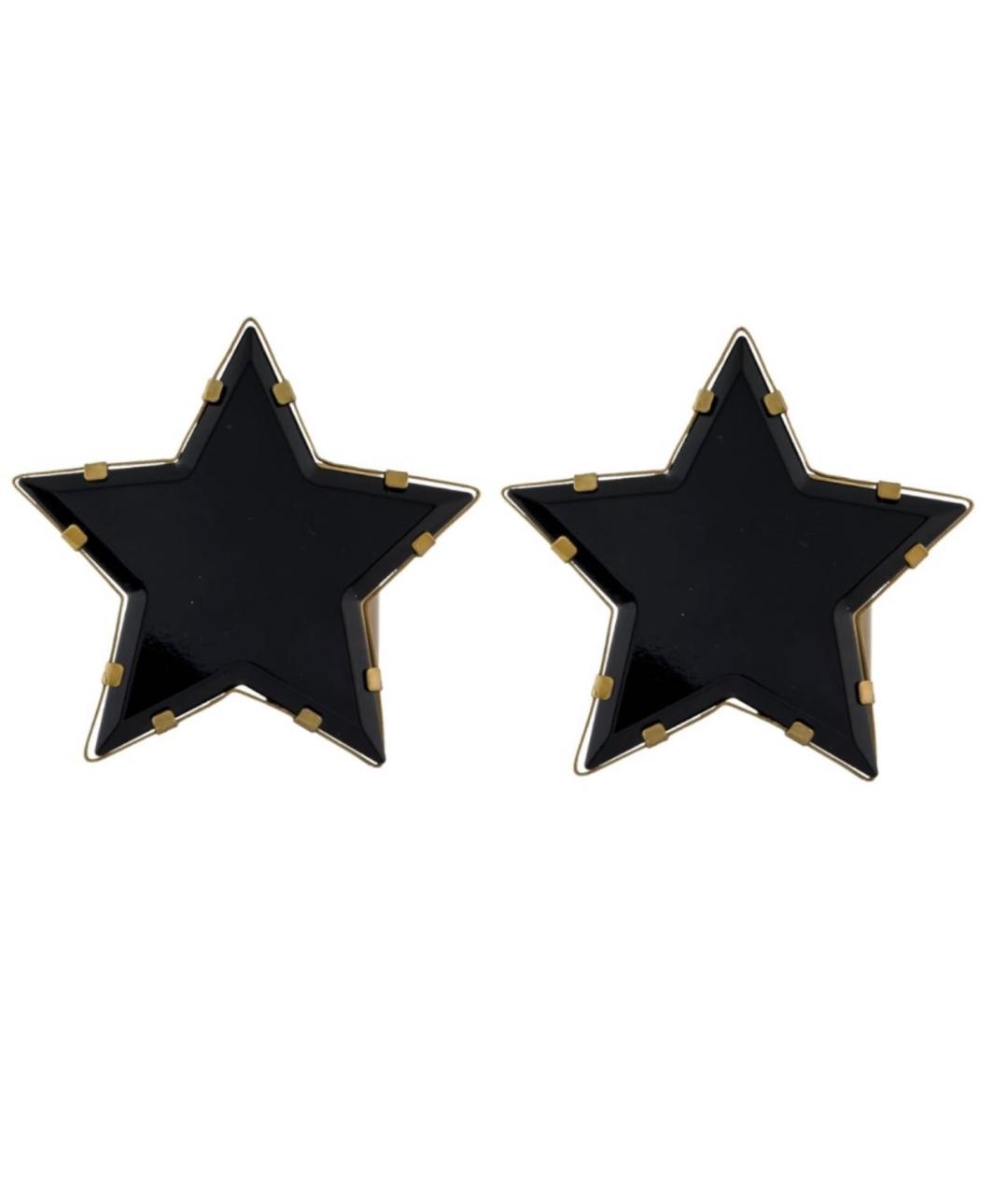 SAINT LAURENT Черные металлические клипсы, фото 1