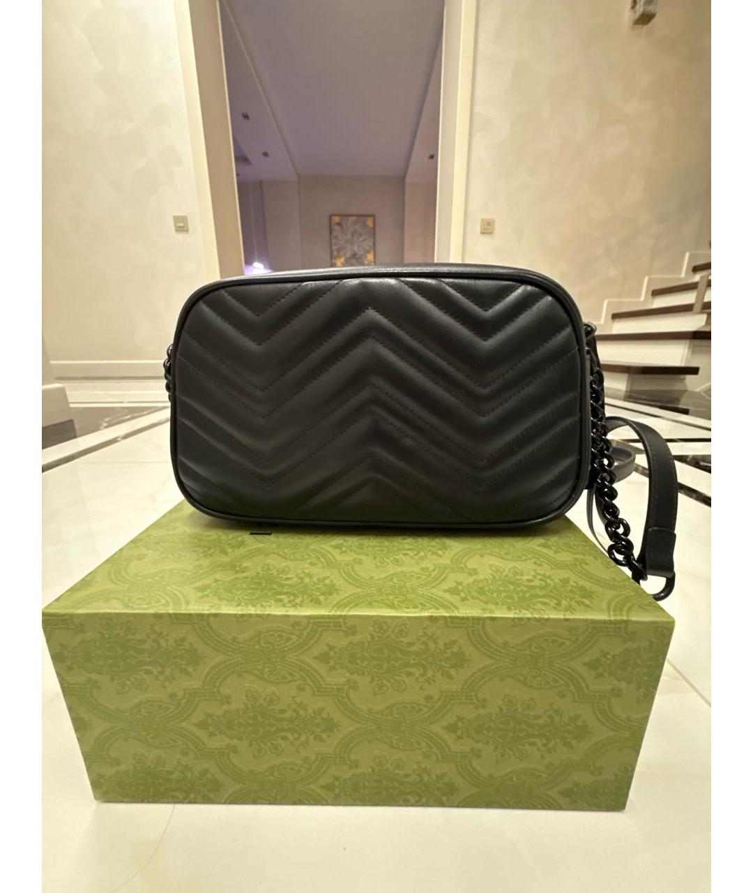 GUCCI Черная кожаная сумка через плечо, фото 3