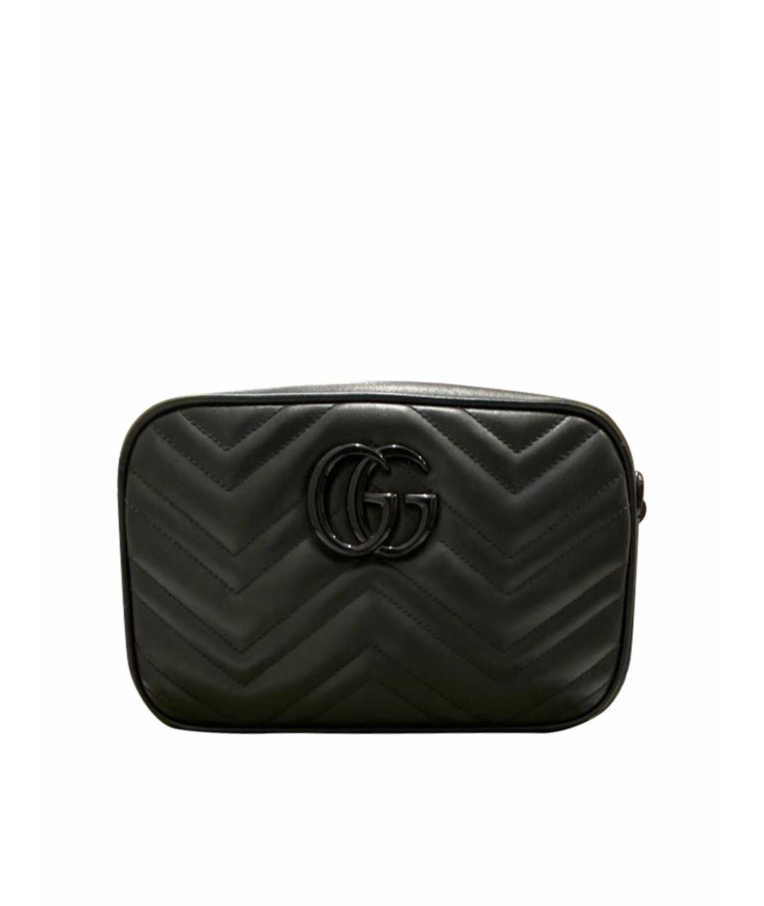 GUCCI Черная кожаная сумка через плечо, фото 1