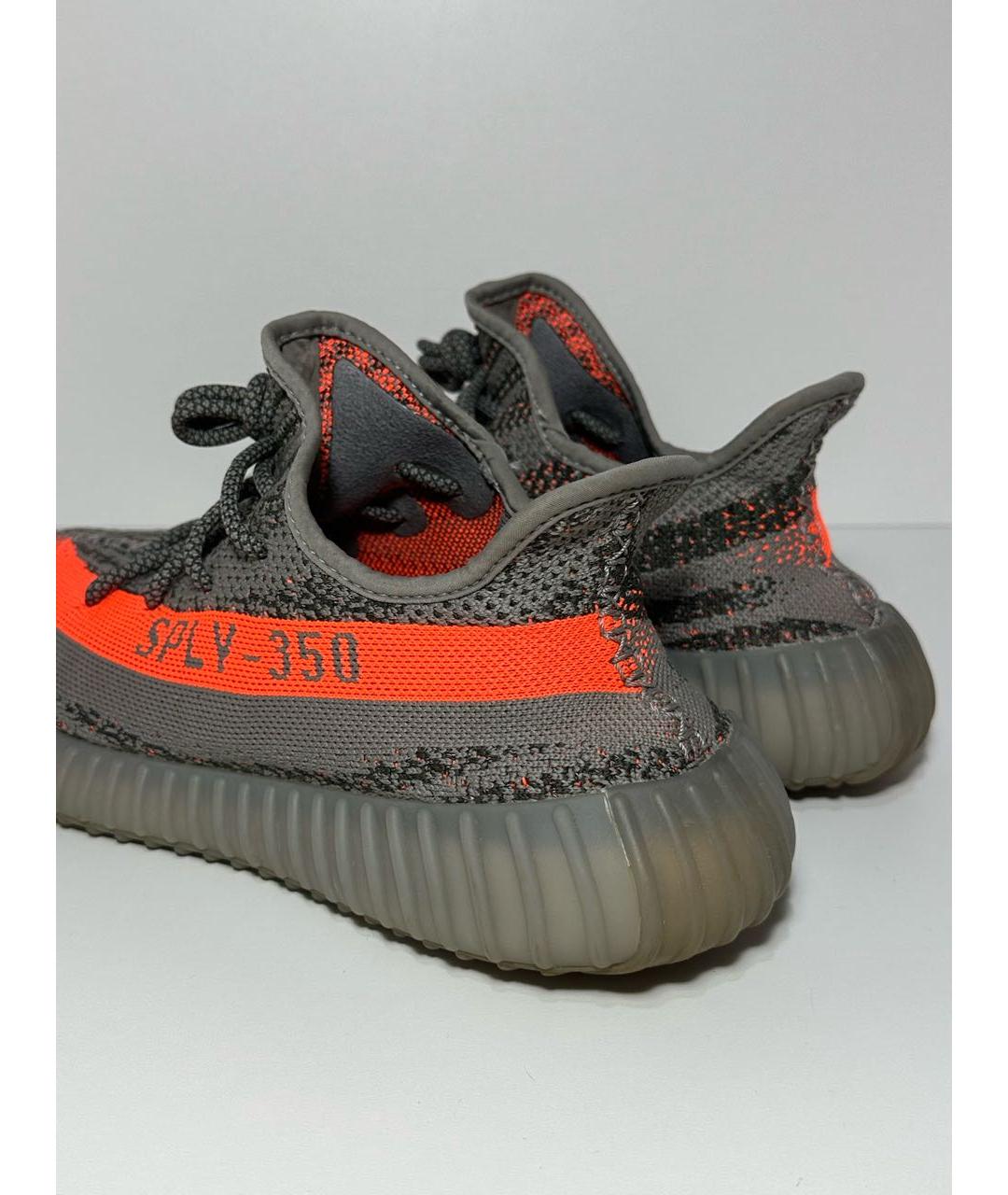 ADIDAS YEEZY Антрацитовые синтетические низкие кроссовки / кеды, фото 6