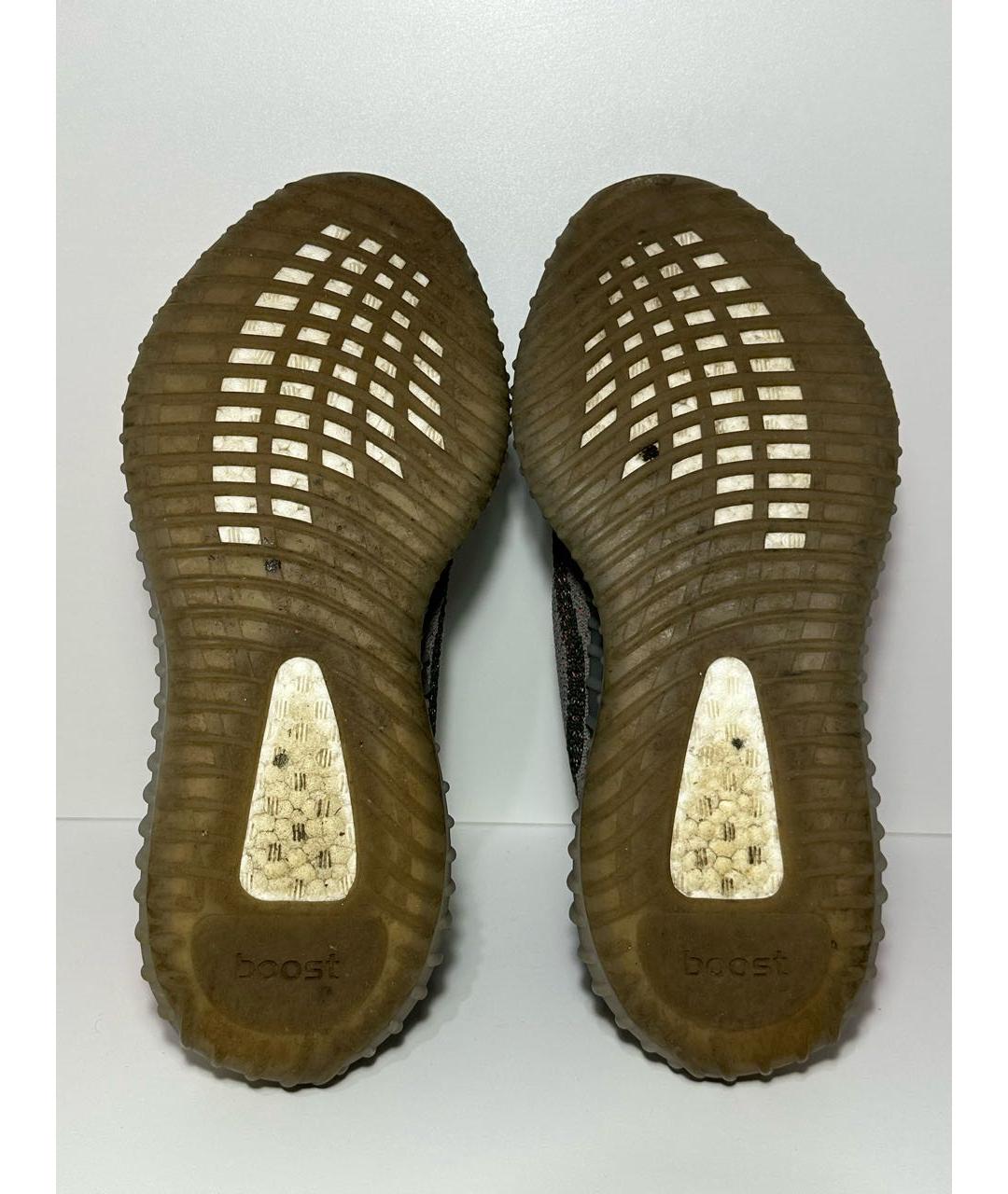 ADIDAS YEEZY Антрацитовые синтетические низкие кроссовки / кеды, фото 8