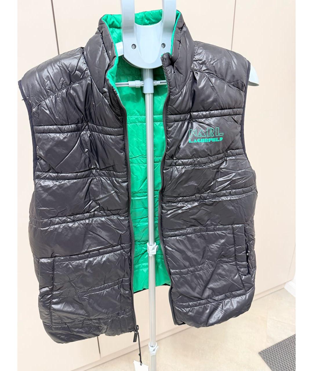 KARL LAGERFELD Черный полиамидовый жилет, фото 4