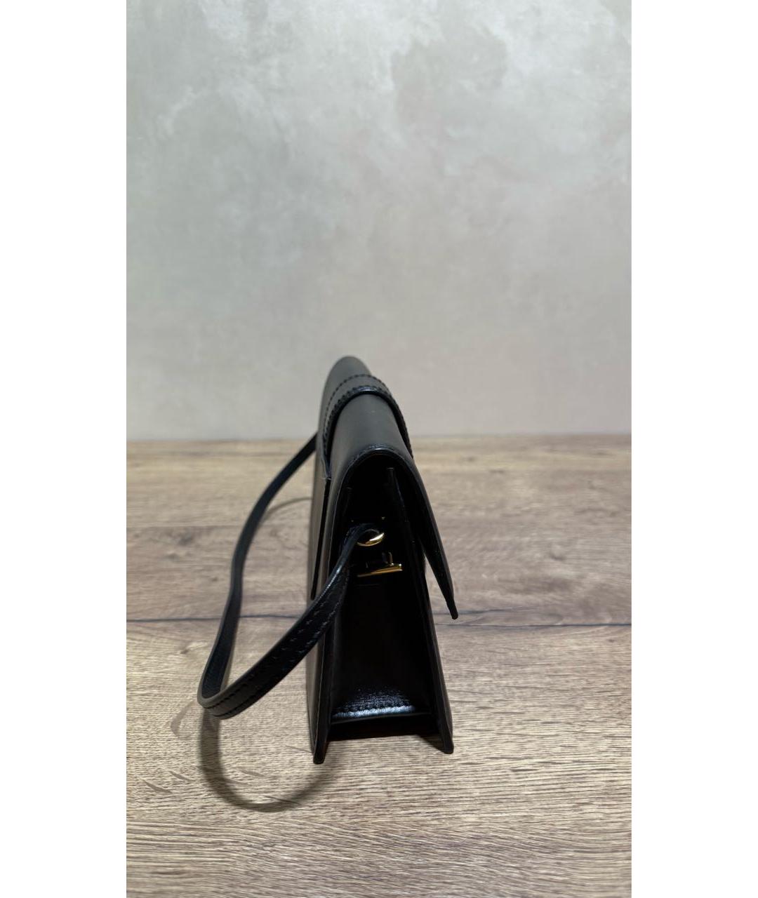 JACQUEMUS Черная кожаная сумка с короткими ручками, фото 7