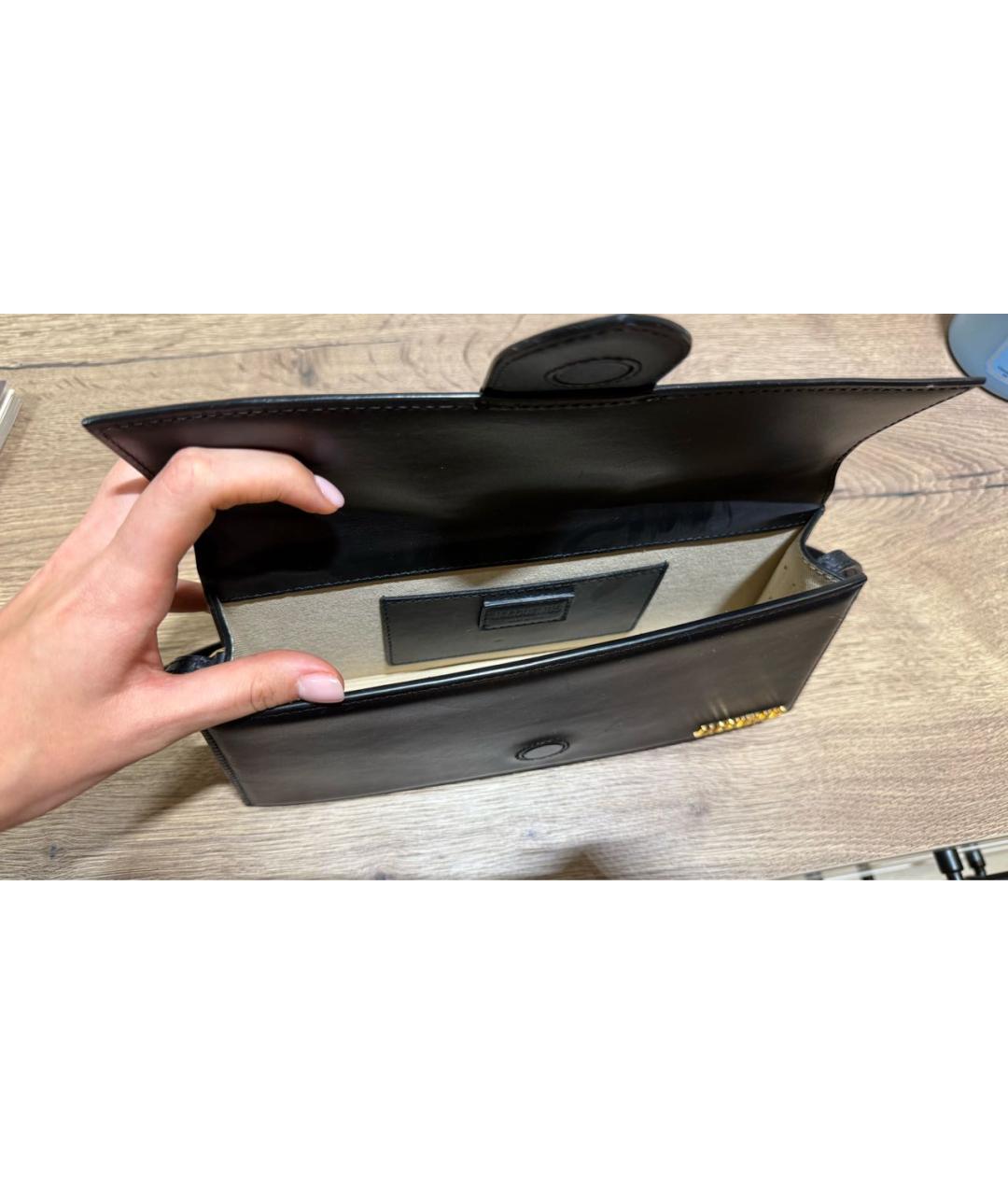 JACQUEMUS Черная кожаная сумка с короткими ручками, фото 6