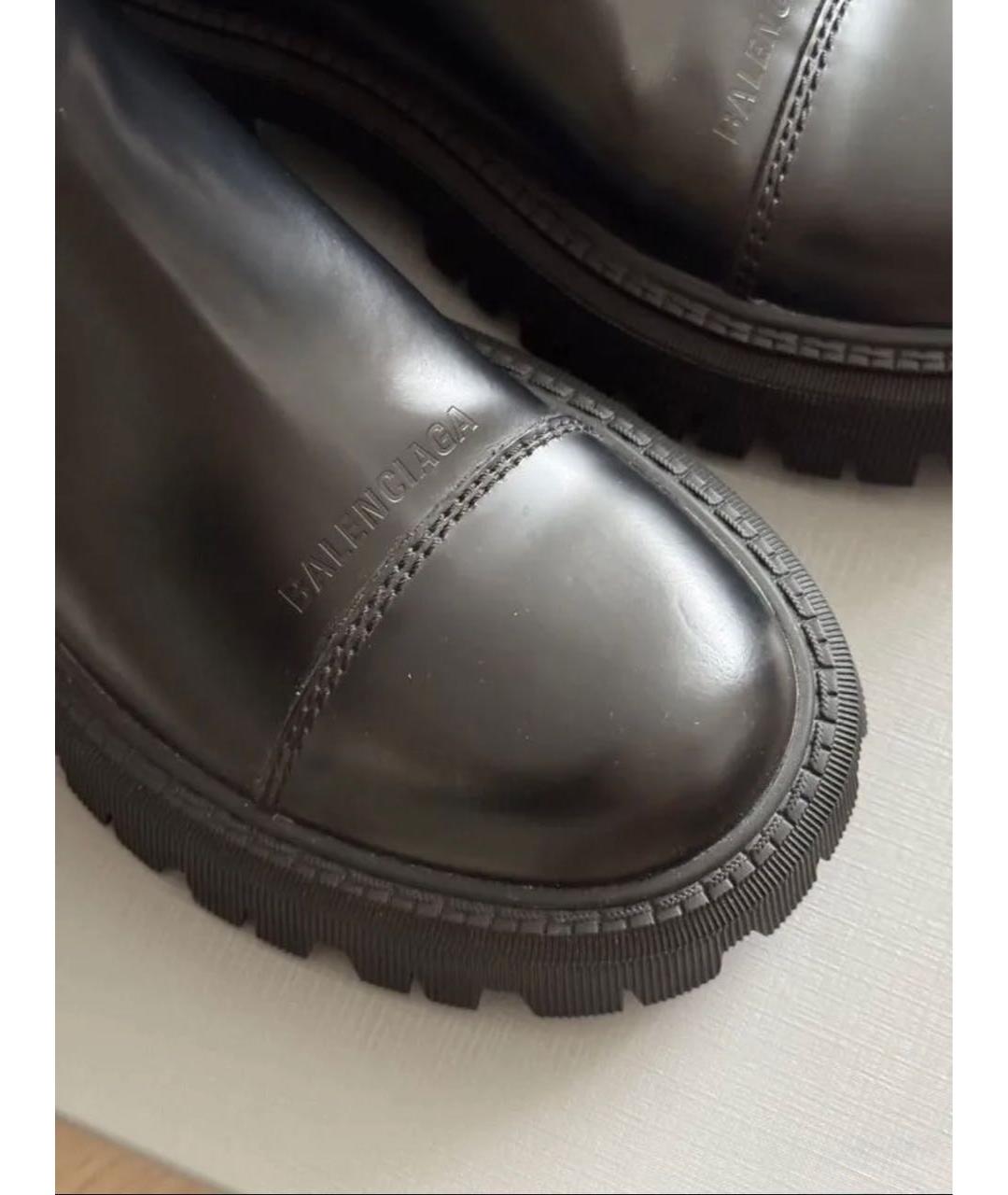 BALENCIAGA Черные кожаные полусапоги, фото 5