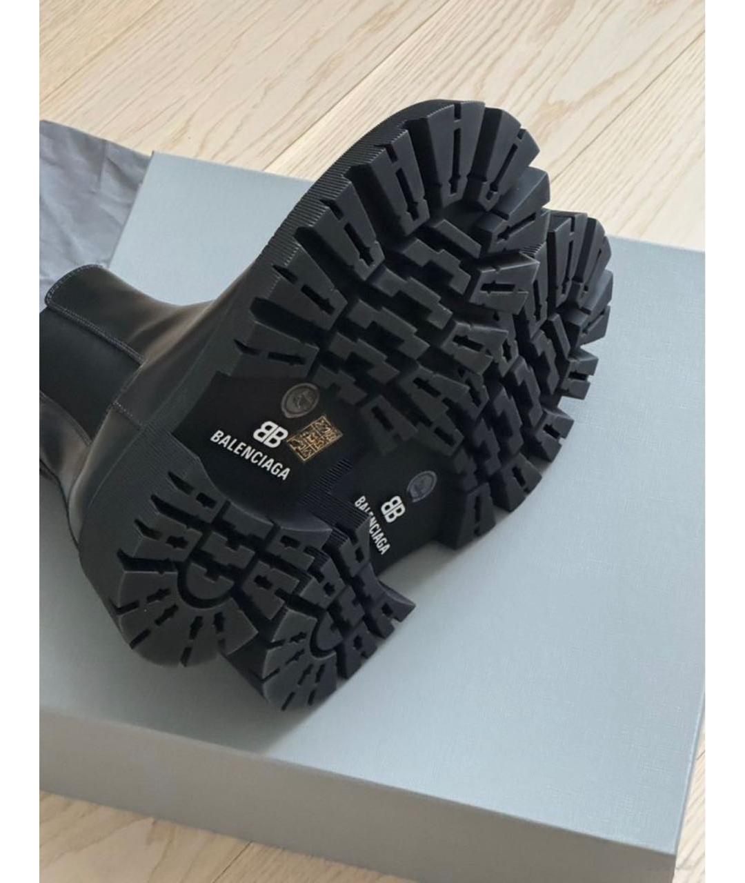 BALENCIAGA Черные кожаные полусапоги, фото 6