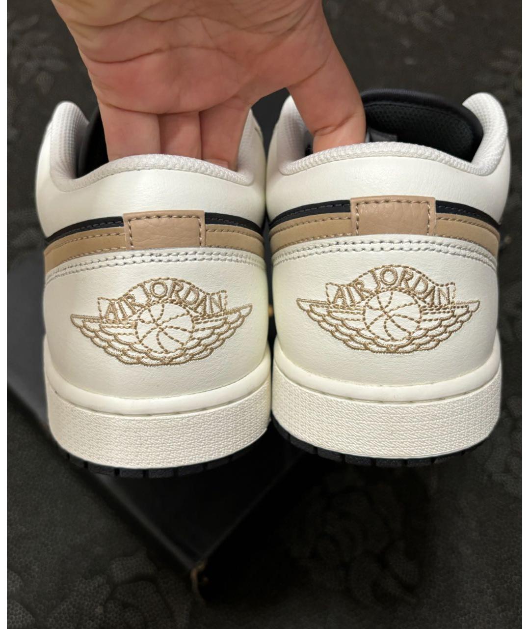 JORDAN Белые кожаные низкие кроссовки / кеды, фото 7