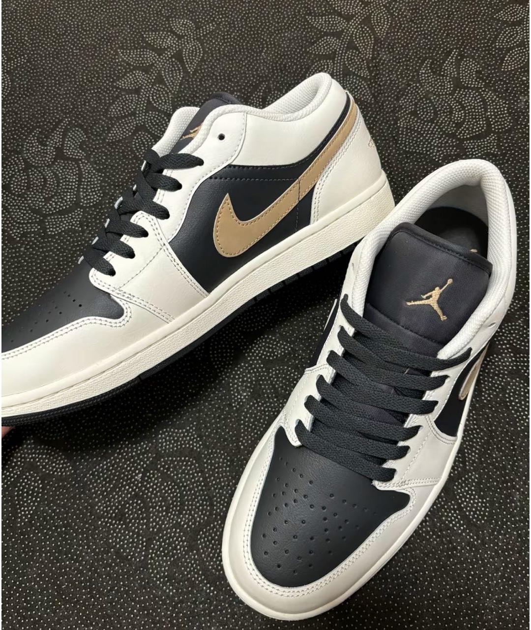 JORDAN Белые кожаные низкие кроссовки / кеды, фото 6