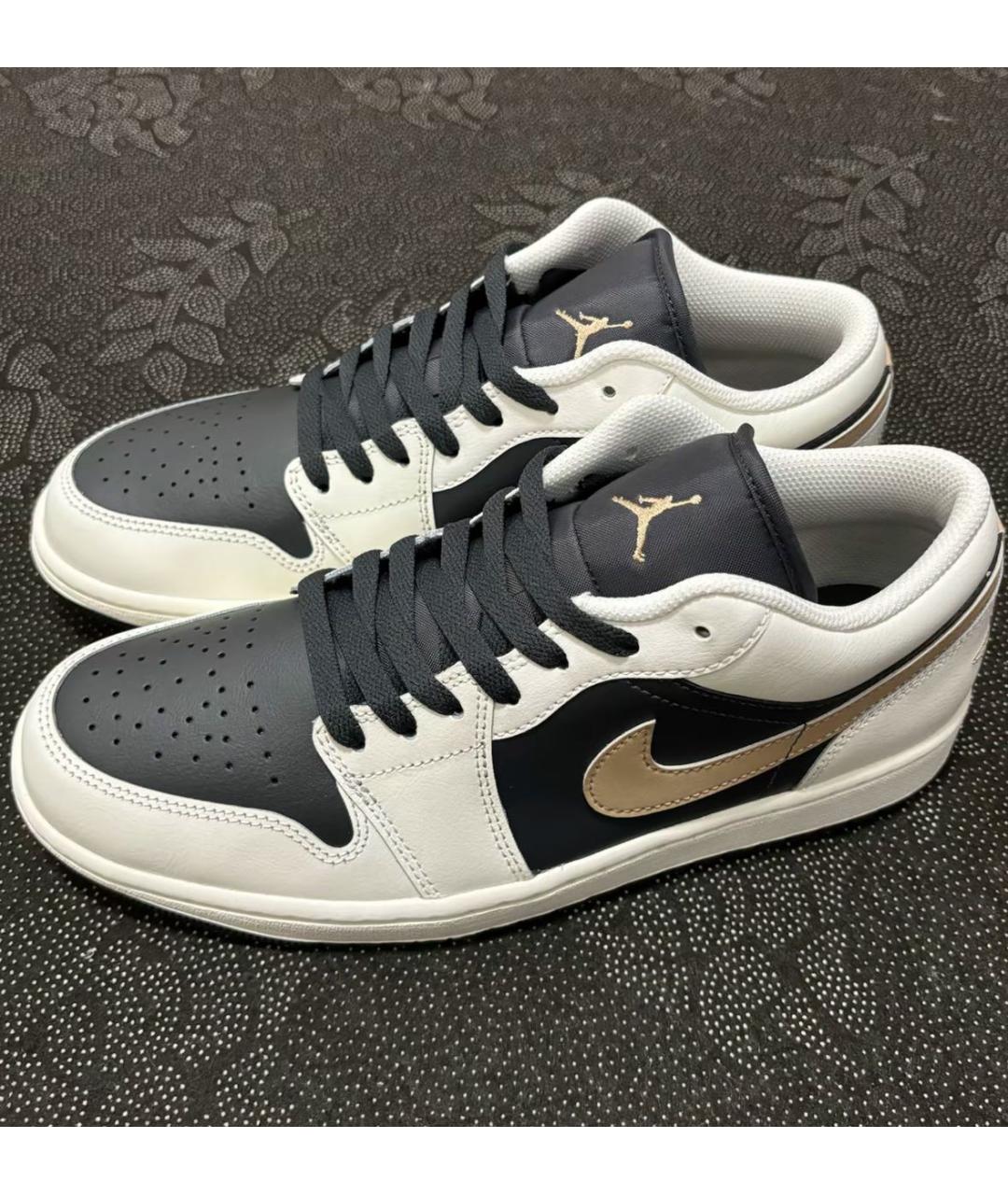 JORDAN Белые кожаные низкие кроссовки / кеды, фото 5