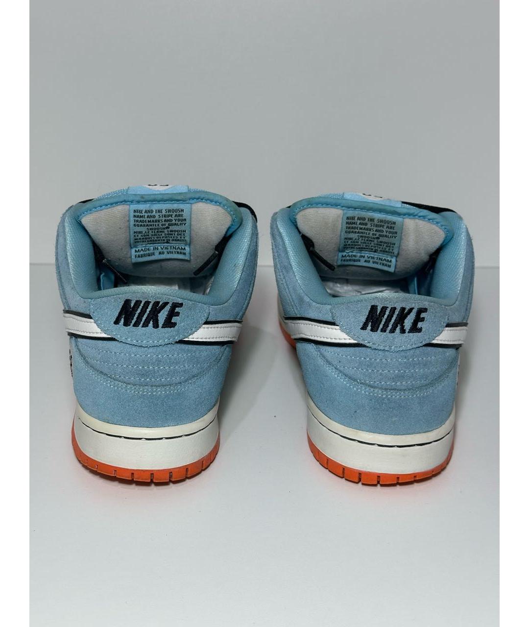 NIKE Голубые замшевые низкие кроссовки / кеды, фото 4