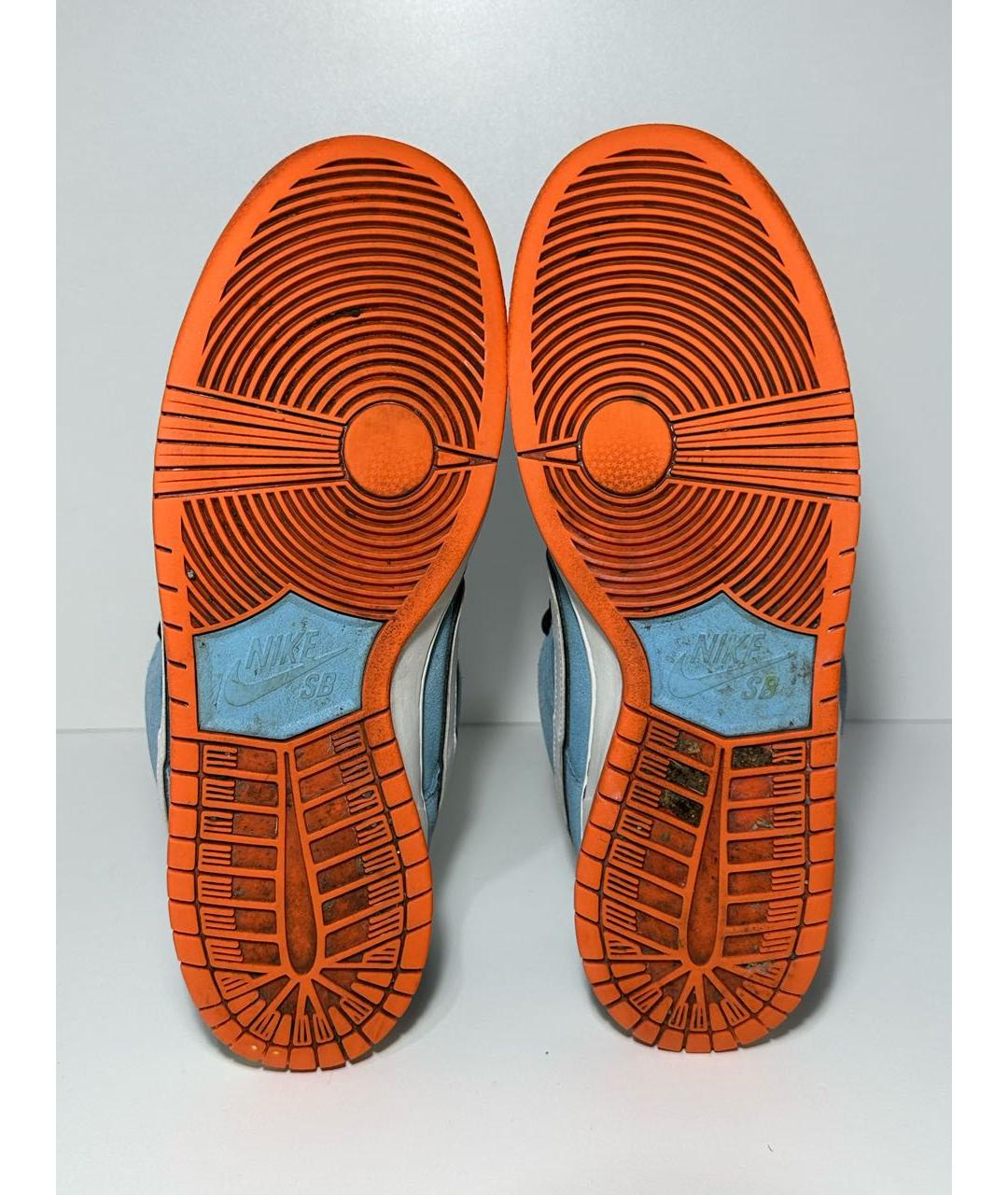 NIKE Голубые замшевые низкие кроссовки / кеды, фото 8