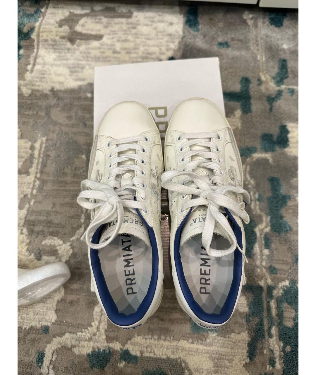 PREMIATA Белые кожаные кеды, фото 3