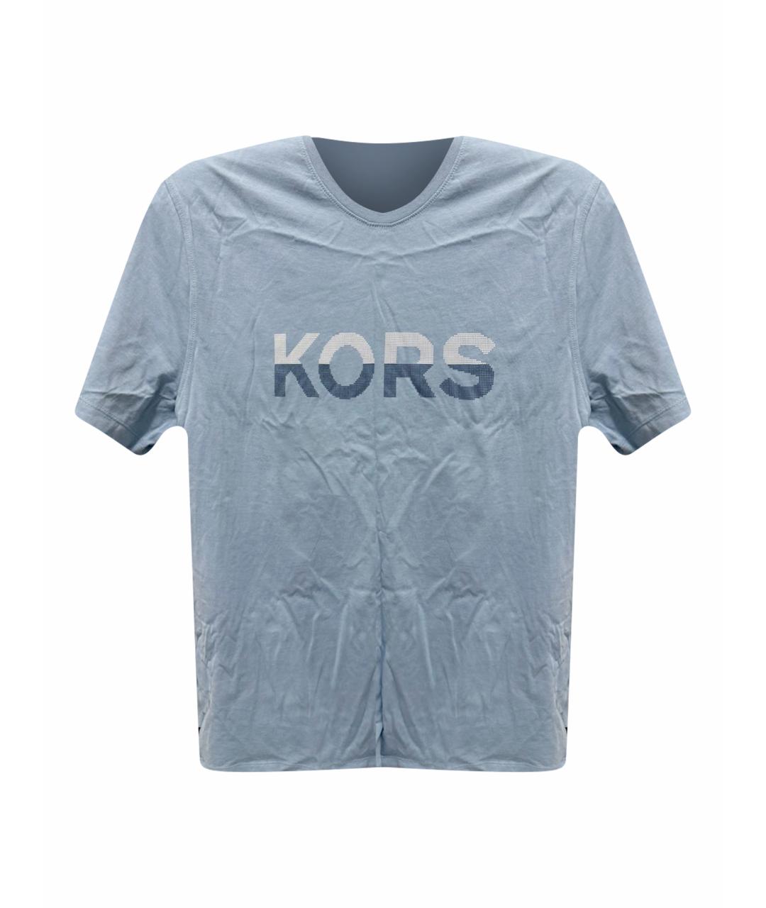 MICHAEL KORS Голубая хлопковая футболка, фото 1