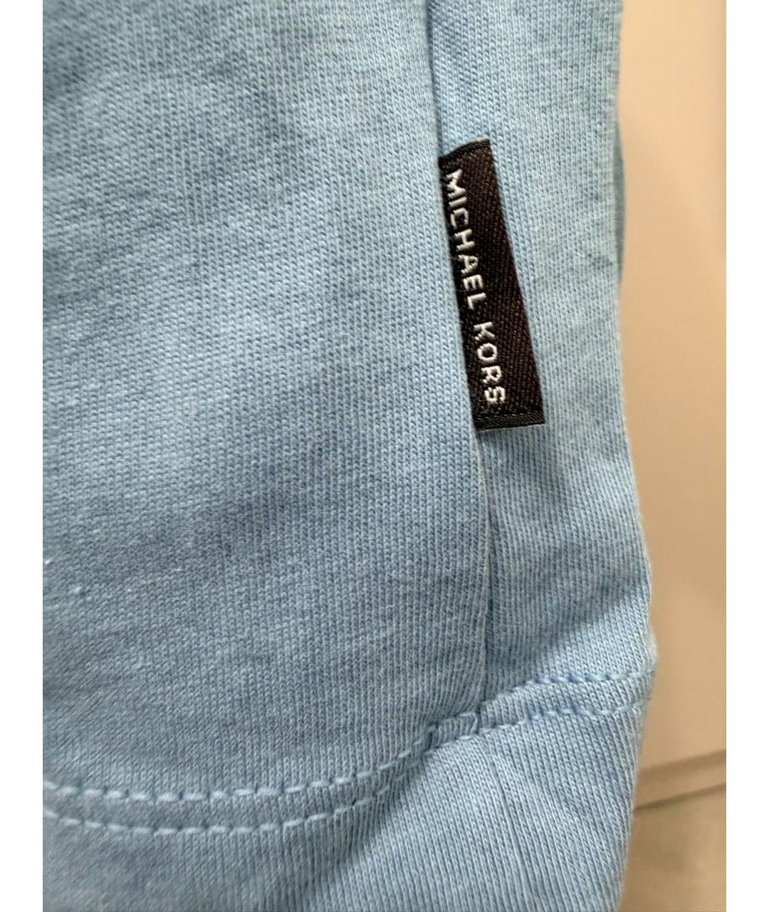 MICHAEL KORS Голубая хлопковая футболка, фото 8