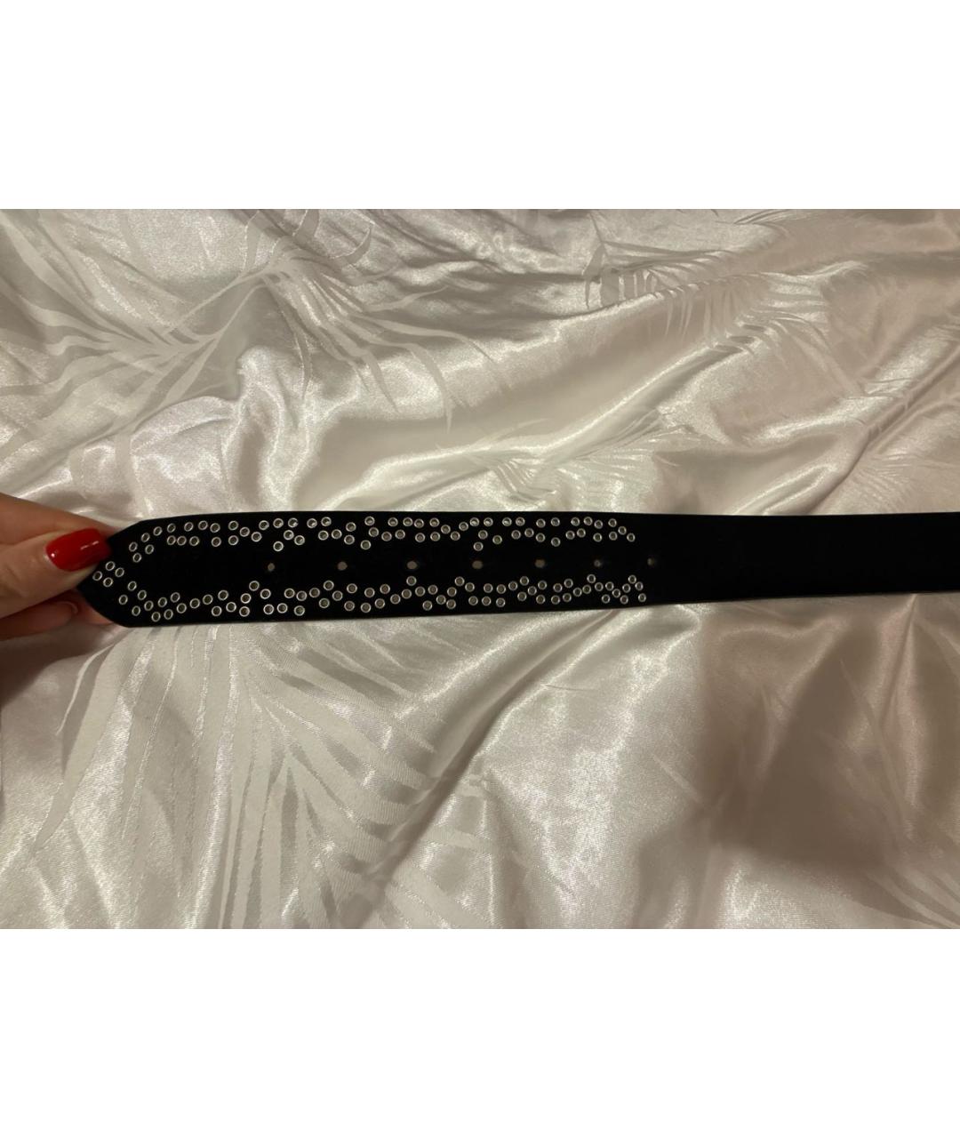 PINKO Черный замшевый ремень, фото 6