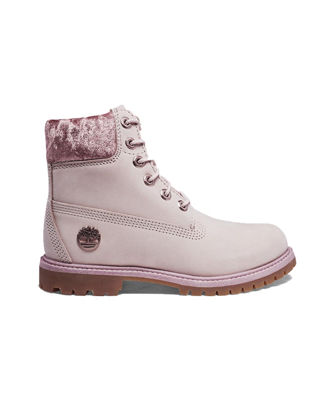 TIMBERLAND Розовые нубуковые ботинки, фото 3