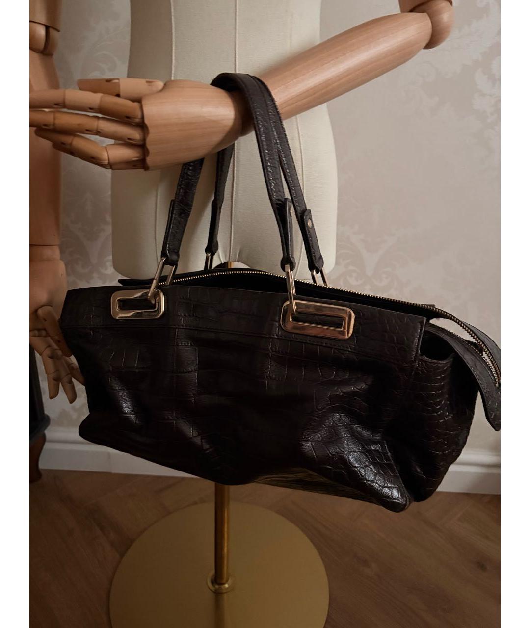 DKNY Коричневая кожаная дорожная/спортивная сумка, фото 2