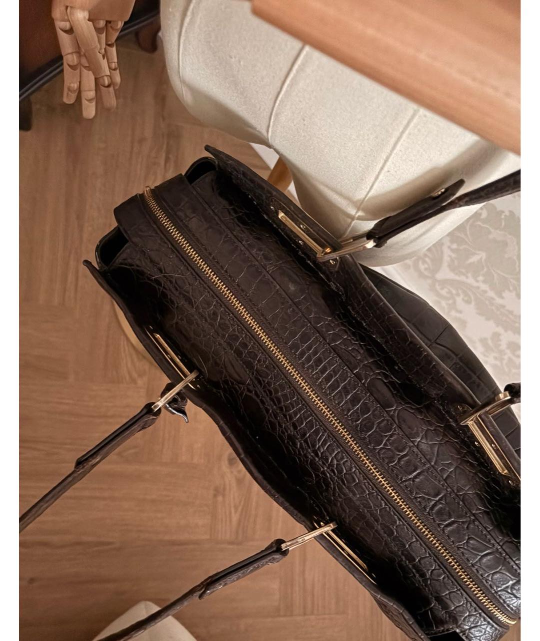 DKNY Коричневая кожаная дорожная/спортивная сумка, фото 3