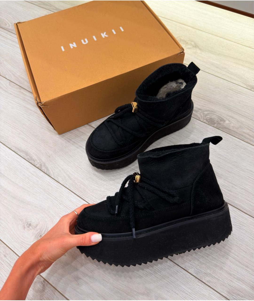INUIKII Черные кожаные ботинки, фото 7