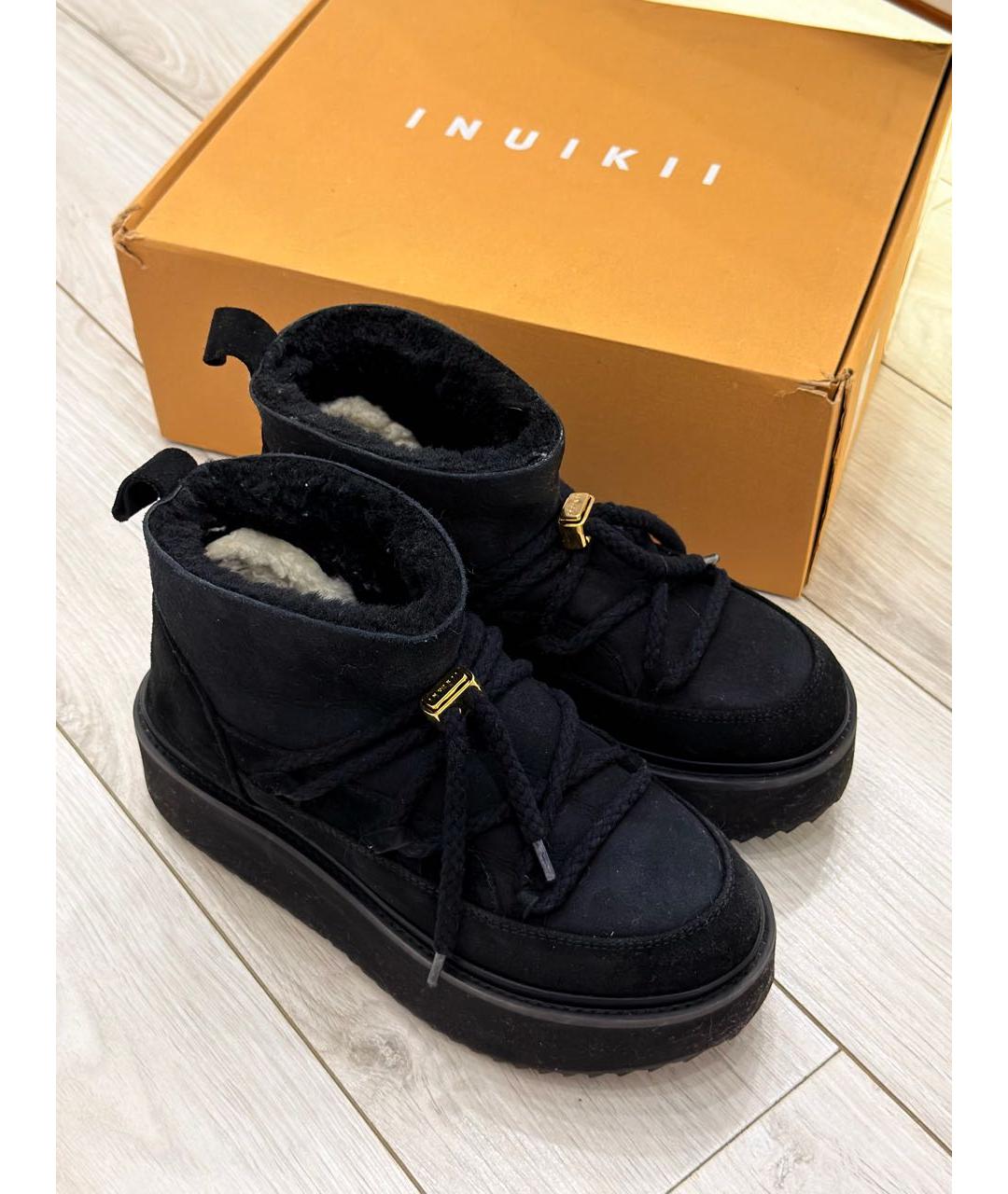 INUIKII Черные кожаные ботинки, фото 4