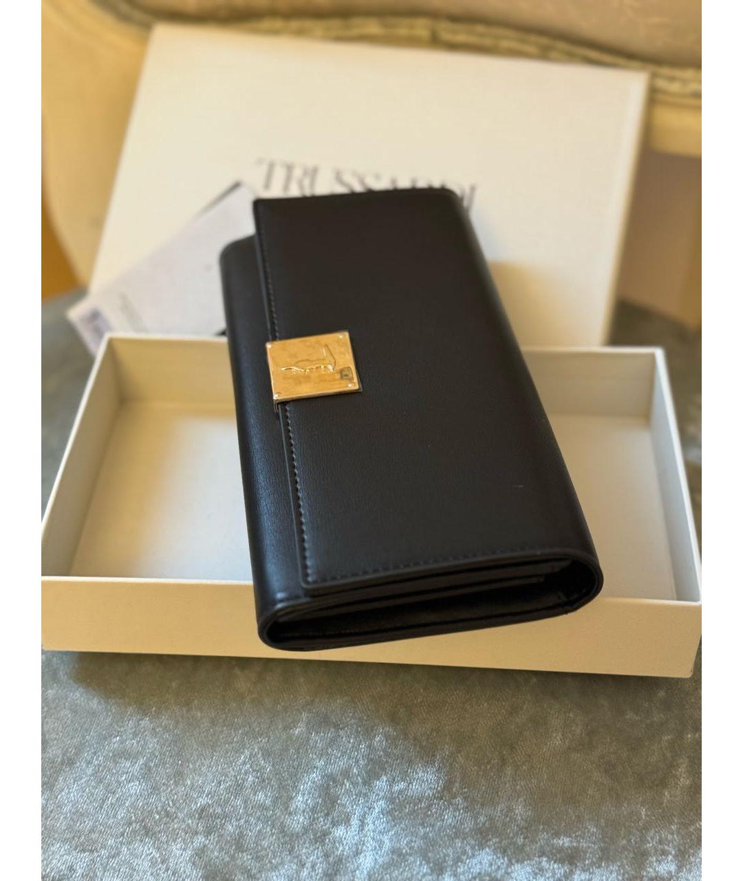TRUSSARDI JEANS Черный кошелек из искусственной кожи, фото 6