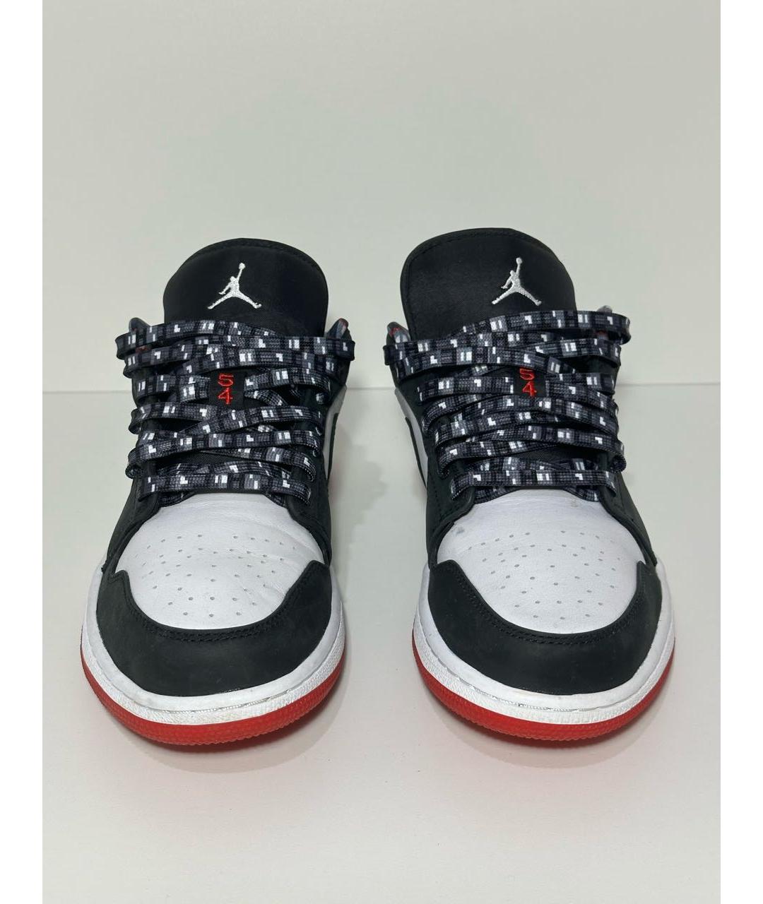 JORDAN Черные нубуковые низкие кроссовки / кеды, фото 2