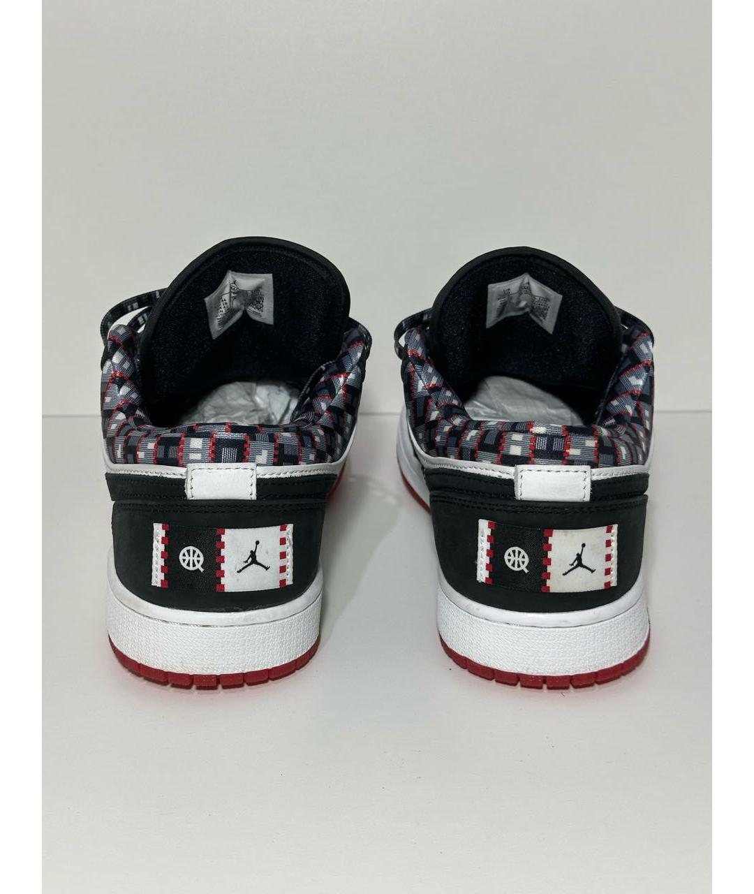 JORDAN Черные нубуковые низкие кроссовки / кеды, фото 4