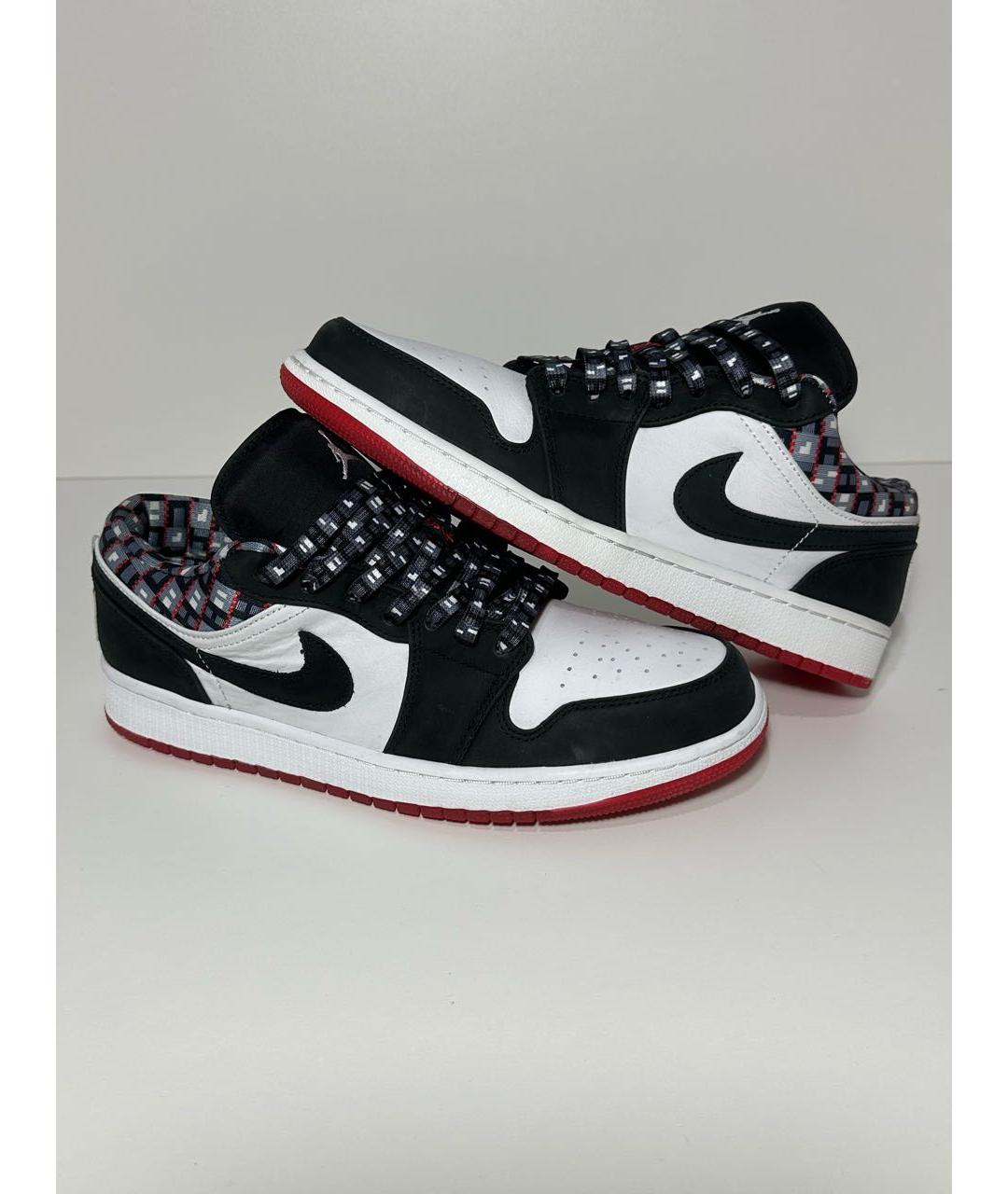 JORDAN Черные нубуковые низкие кроссовки / кеды, фото 6