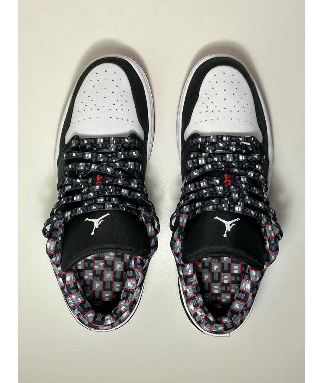 JORDAN Черные нубуковые низкие кроссовки / кеды, фото 3